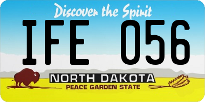 ND license plate IFE056