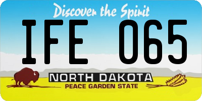 ND license plate IFE065