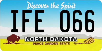 ND license plate IFE066