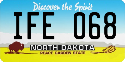 ND license plate IFE068