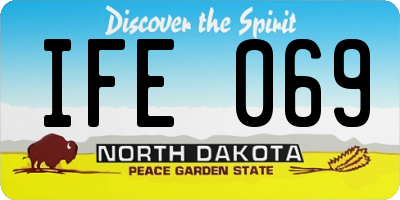 ND license plate IFE069