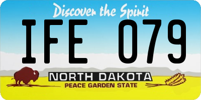 ND license plate IFE079
