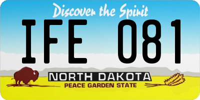 ND license plate IFE081