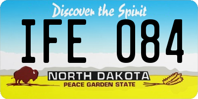 ND license plate IFE084