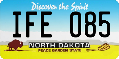 ND license plate IFE085