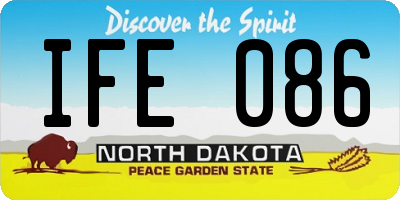 ND license plate IFE086