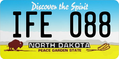 ND license plate IFE088