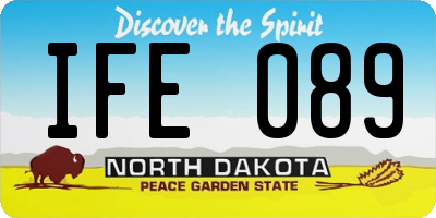 ND license plate IFE089
