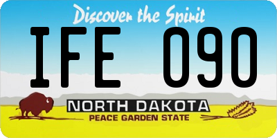 ND license plate IFE090