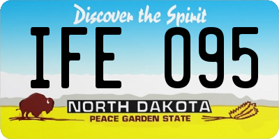 ND license plate IFE095