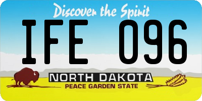ND license plate IFE096