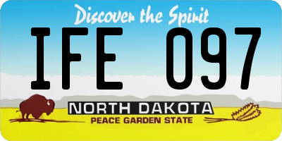 ND license plate IFE097