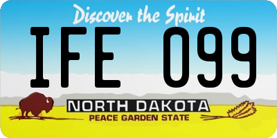 ND license plate IFE099