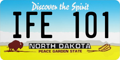 ND license plate IFE101