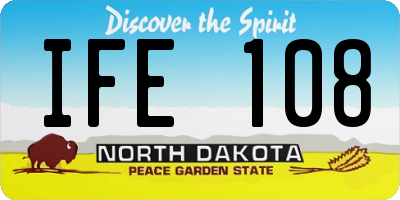 ND license plate IFE108