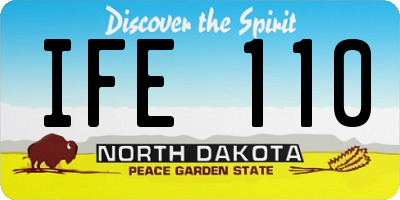 ND license plate IFE110
