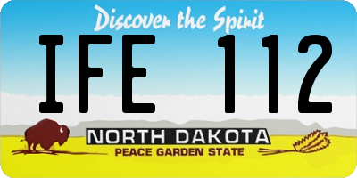 ND license plate IFE112