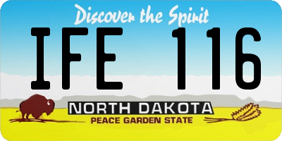 ND license plate IFE116