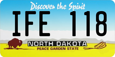 ND license plate IFE118
