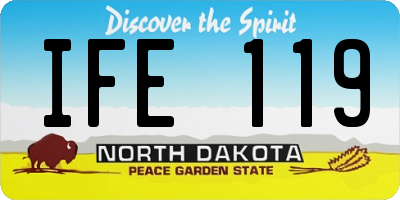 ND license plate IFE119
