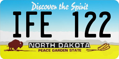 ND license plate IFE122