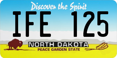 ND license plate IFE125