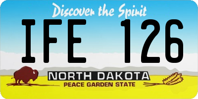 ND license plate IFE126