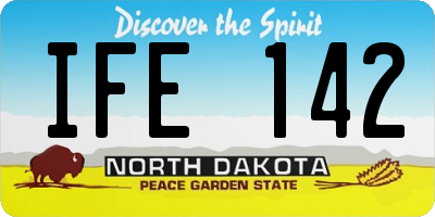 ND license plate IFE142