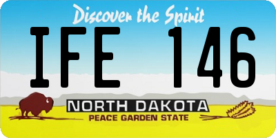 ND license plate IFE146