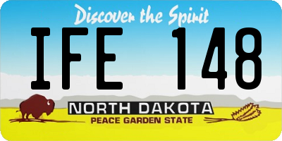 ND license plate IFE148