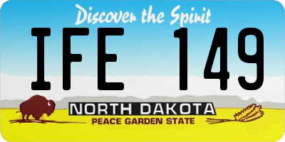ND license plate IFE149