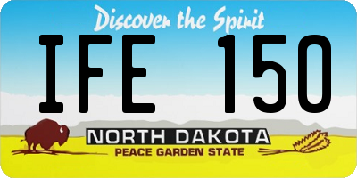 ND license plate IFE150