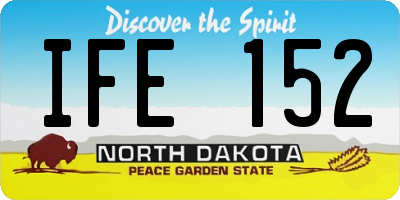 ND license plate IFE152