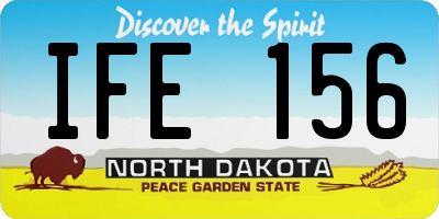 ND license plate IFE156