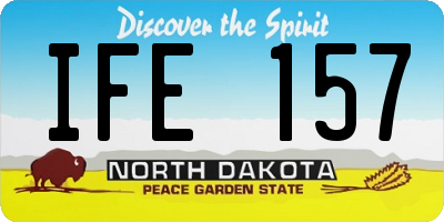 ND license plate IFE157