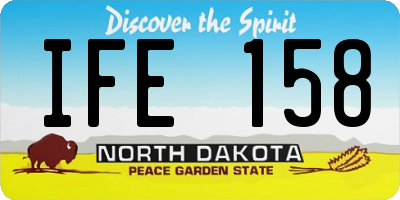 ND license plate IFE158