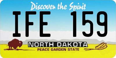 ND license plate IFE159