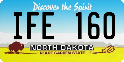 ND license plate IFE160