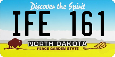 ND license plate IFE161