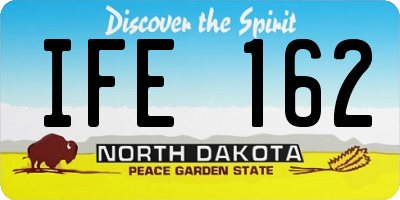 ND license plate IFE162