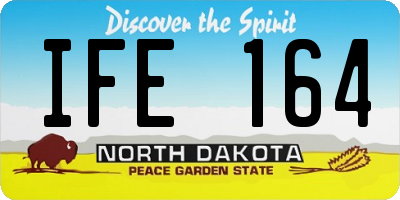 ND license plate IFE164