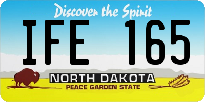 ND license plate IFE165