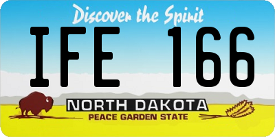 ND license plate IFE166