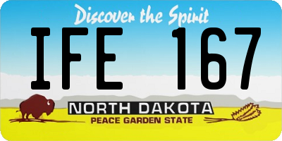 ND license plate IFE167