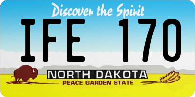 ND license plate IFE170