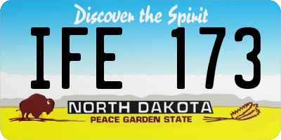 ND license plate IFE173