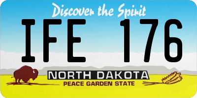 ND license plate IFE176