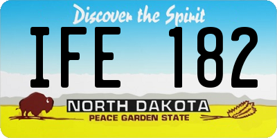 ND license plate IFE182