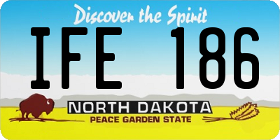 ND license plate IFE186