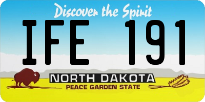 ND license plate IFE191